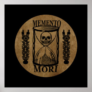 memento mori hourglass poster