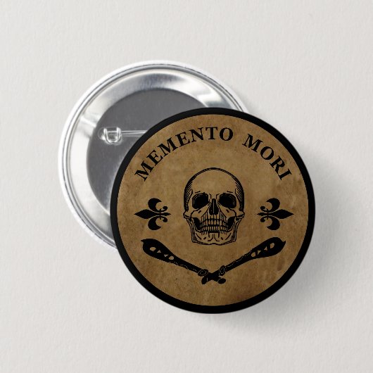 memento mori latin gezegden ronde button 5,7 cm (Voorkant /achterkant)