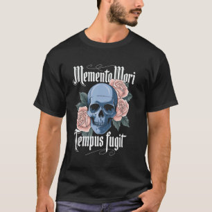 Memento Mori Leven Tempus Fugit Gotische Latijnse T-shirt