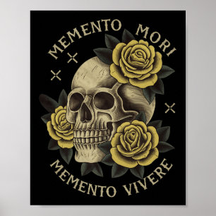 Memento Mori Memento Vivere _ Filosofie & amp; Lat Poster