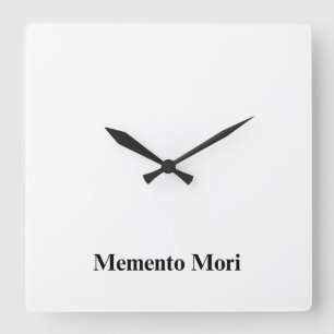 Memento Mori Minimalistische Wandklok Vierkante Klok