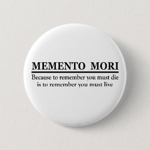 Memento mori ronde button 5,7 cm