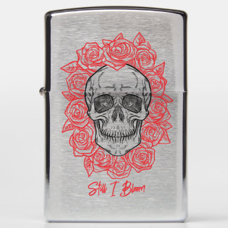 Memento Mori! Schedel en Rozen, hand getekend