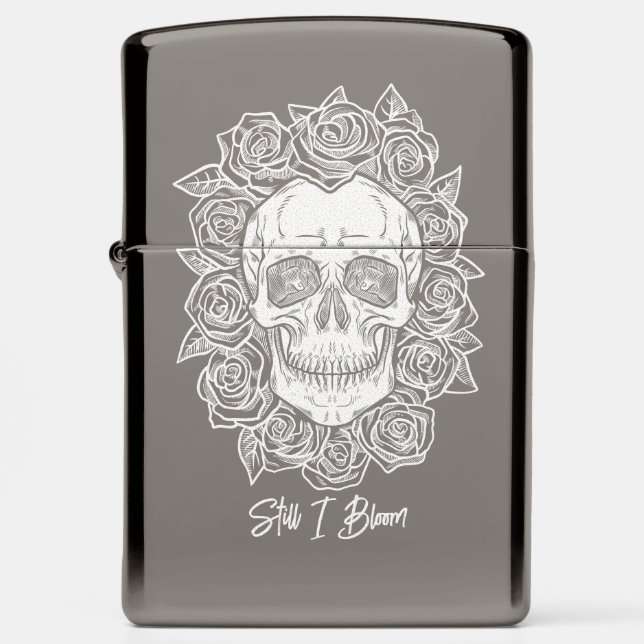 Memento Mori! Schedel en Rozen, hand getekend (Front)