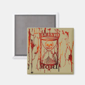 Memento mori schedel magneet (Voorkant / Achterkant)