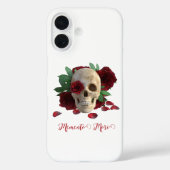 Memento Mori. Schedel met rode rozen Case-Mate iPhone Case (Achterkant)