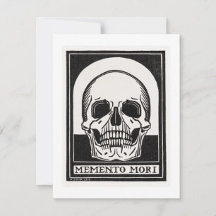 Memento Mori Schedel Notitiekaartje