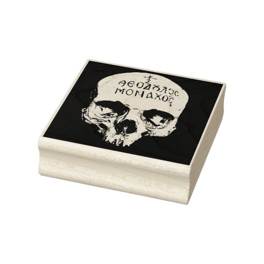 Memento mori schedel 	rubberstempel (Stempel)
