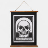 Memento Mori Skull Art Hangend Wandkleed (Voorkant)