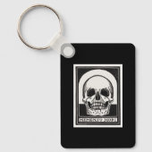 Memento Mori Skull Art Sleutelhanger (Voorkant)