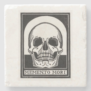 Memento Mori Skull Art Stenen Onderzetter