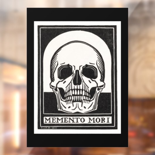 Memento Mori Skull Raamsticker (Vel 2)