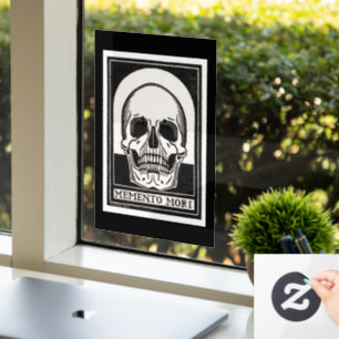 Memento Mori Skull Raamsticker