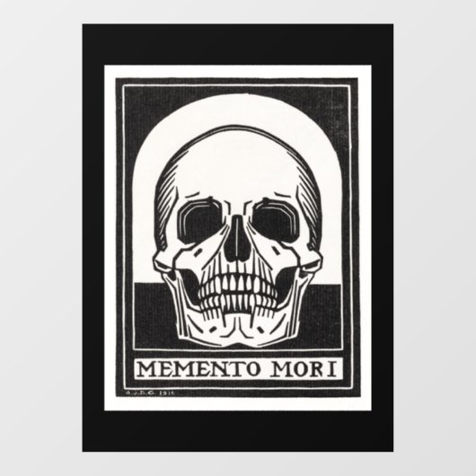 Memento Mori Skull Raamsticker (Vel)