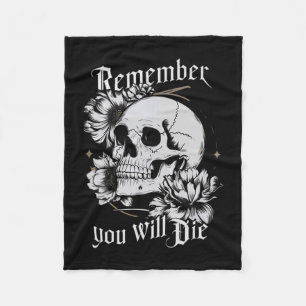 Memento Mori Skull Stoïcijnse filosofie Mannen Vro Fleece Deken
