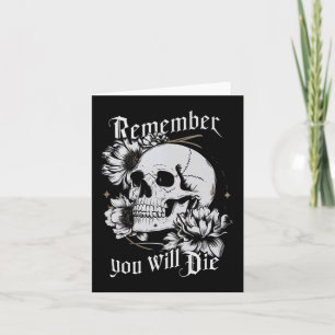 Memento Mori Skull Stoïcijnse filosofie Mannen Vro Kaart