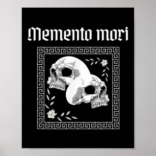Memento Mori Skull Stoïcijnse filosofie Mannen Vro Poster