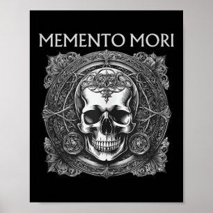 Memento Mori Skull Stoïcijnse filosofie Mannen Vro Poster