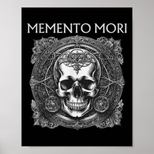Memento Mori Skull Stoïcijnse filosofie Mannen Vro Poster