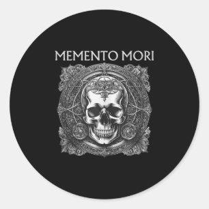 Memento Mori Skull Stoïcijnse filosofie Mannen Vro Ronde Sticker