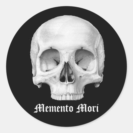 Memento mori-Stickers Ronde Sticker (Voorkant)