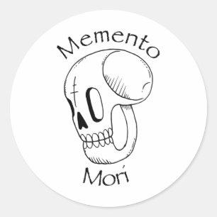 Memento Mori Stoic Philosophy Ronde Sticker