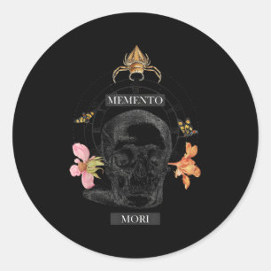 Memento Mori Stoïcisme Filosoof Stoïcisme Ronde Sticker