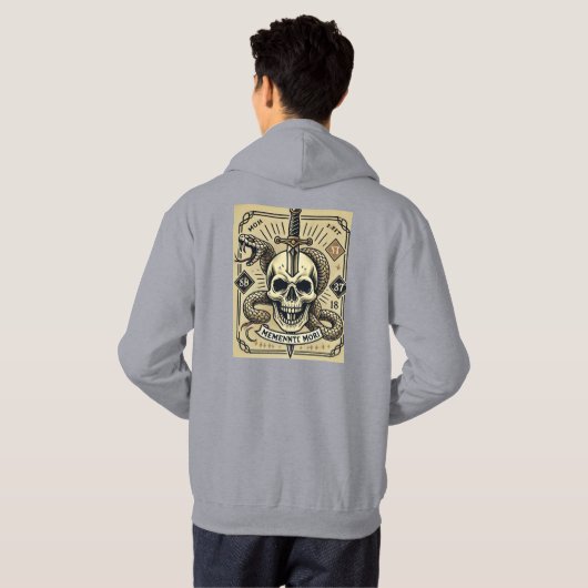 Memento Mori Tattoo Hoodie (Achterkant volledig)