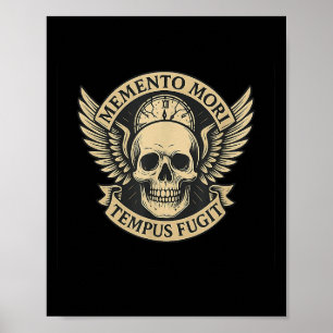 Memento Mori Tempus Fugit Latijn Stoïcijns Quote Poster