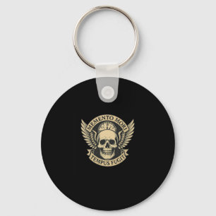 Memento Mori Tempus Fugit Latin Stoic Quote Premiu Sleutelhanger