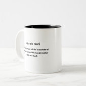 Memento Mori Tweekleurige Koffiemok (Voorkant links)