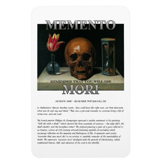 Memento Mori - Vergeet niet dat je Magnet zal ster Magneet (Verticaal)