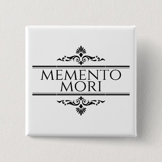 Memento Mori Vierkante Button 5,1 Cm (Voorkant)