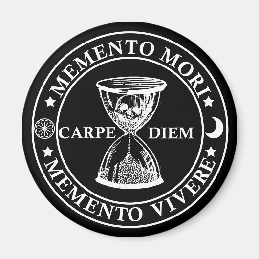 memento mori vivere magneet (Voorkant)