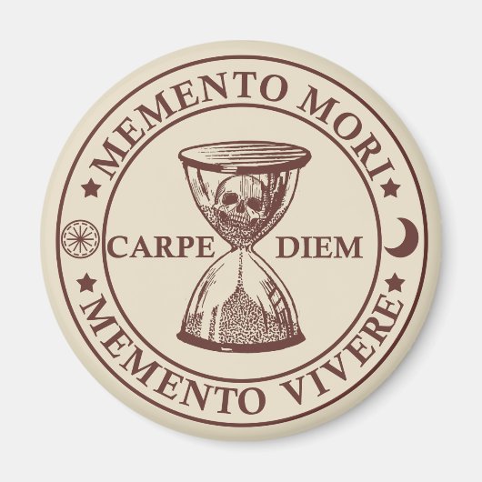 memento mori vivere magneet (Voorkant)