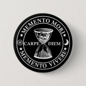 memento mori vivere ronde button 5,7 cm (Voorkant)