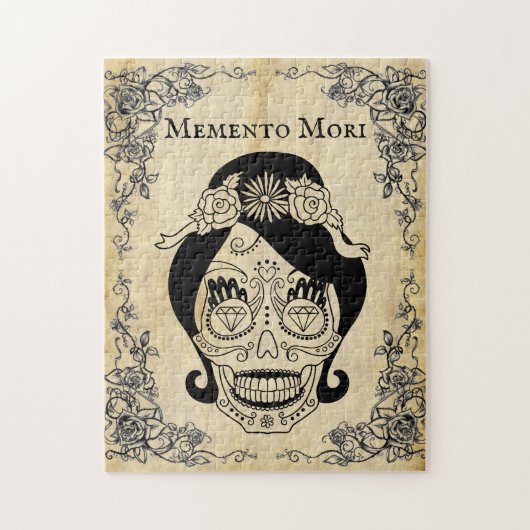 Memento Mori Woman Skull Legpuzzel (Verticaal)