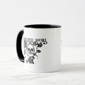 Memento mori zwarte rozen mok (Voorkant links)
