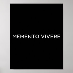 Memento Vivere herinnert zich om Latijn Q van de f Poster