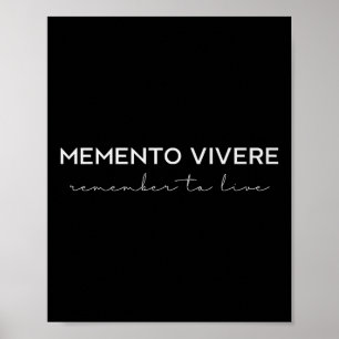 Memento Vivere herinnert zich om Latijn Q van de f Poster