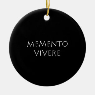Memento vivere keramisch ornament