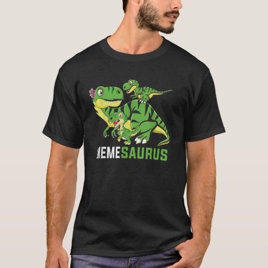 MEMEsaurus Schattige MEME Saurus Dinosaur Matching T-shirt (Voorkant)