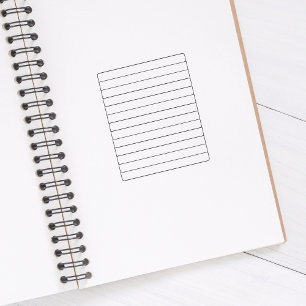 memo, to do list, notities, tijdschrift rubberstempel