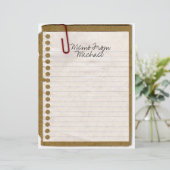 Memo van... Aangepaste briefpapier (Staand voorkant)