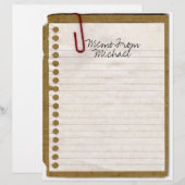 Memo van... Aangepaste briefpapier (Voorkant / Achterkant)