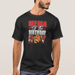 Memo van het verjaardagsjongetje Football bday cel T-shirt
