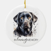 mémoire aquarelle ornement Labrado retriever noir (Dos)
