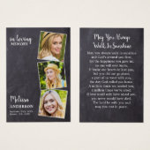 Mémoire d'amour 3 Photo Sympathy Funeral Prayer Ca (Devant & derrière)