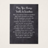 Mémoire d'amour 3 Photo Sympathy Funeral Prayer Ca (Dos)