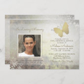 Mémoire d'amour Invitation commémoratif des papill (Devant / Derrière)